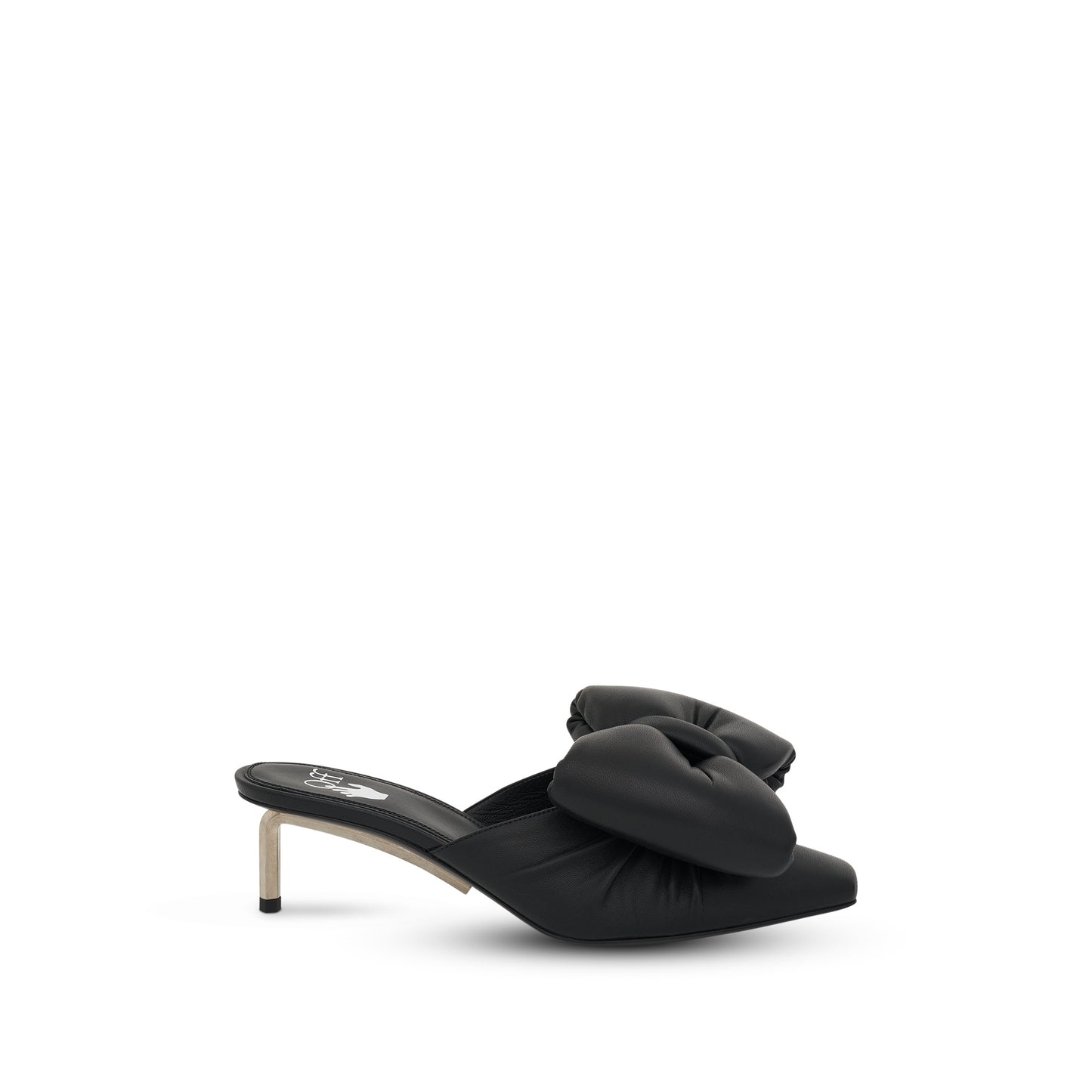 Nappa Bow Allen Sabot Shoes in Black