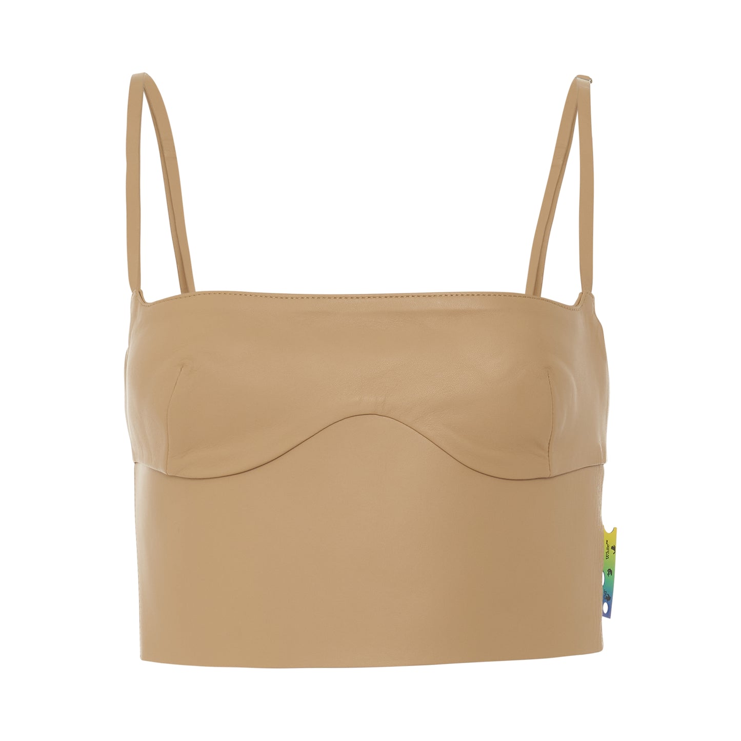 Leather Bustier in Camel