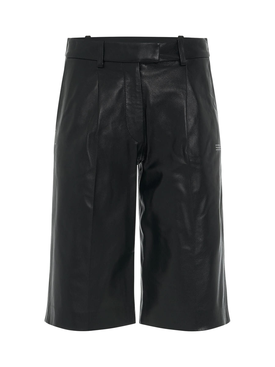 Leather Formal Shorts in Black