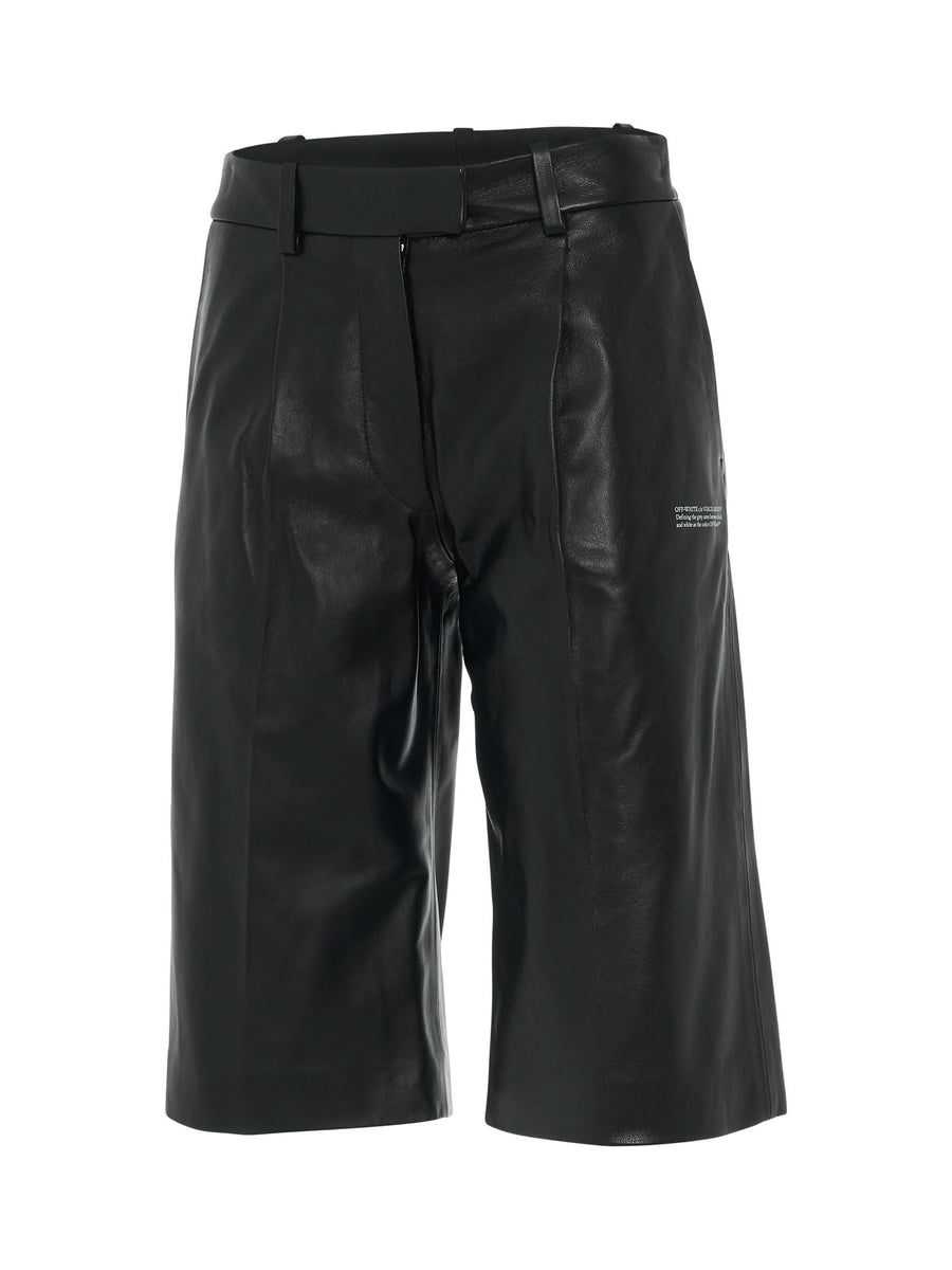 Leather Formal Shorts in Black