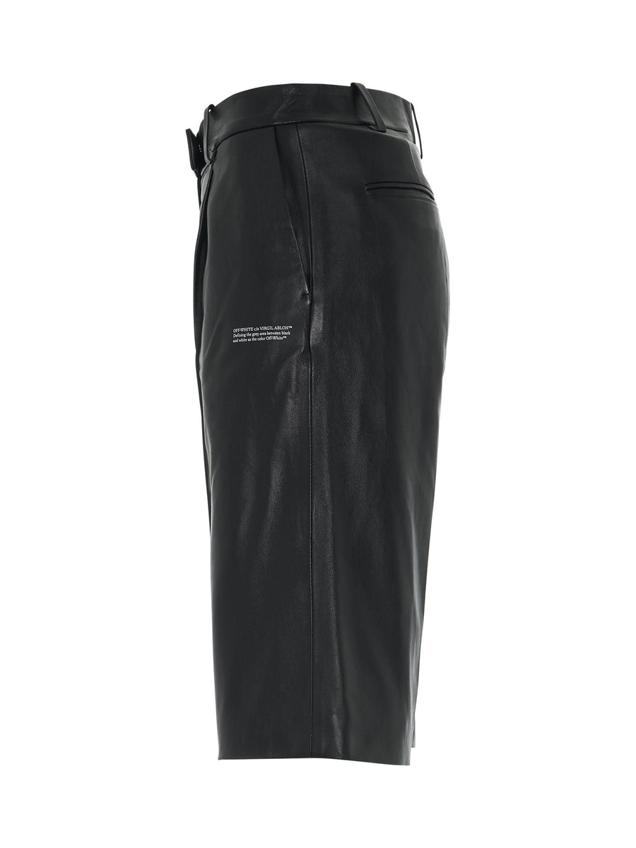 Leather Formal Shorts in Black