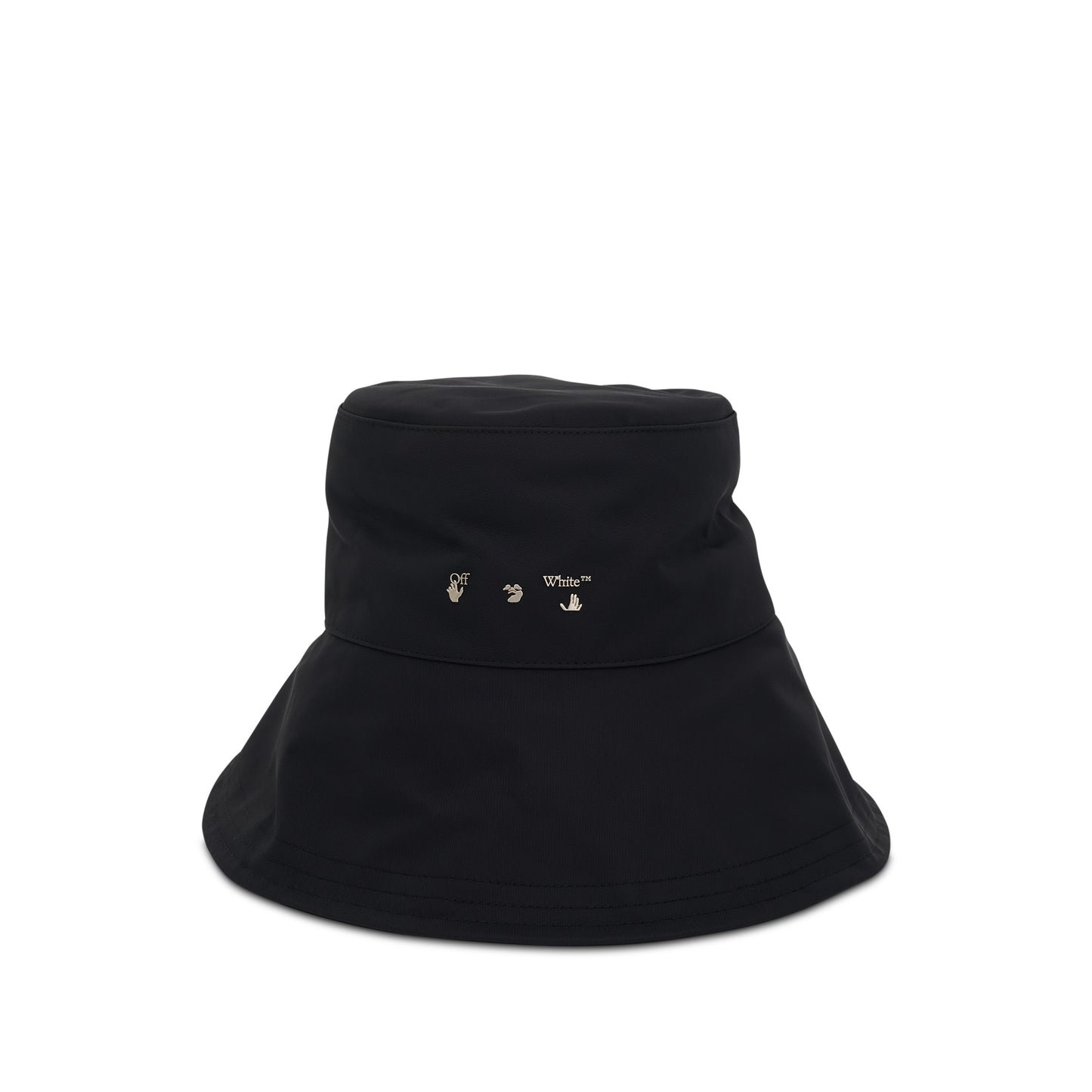 Nylon Oversize Bucket Hat in Black