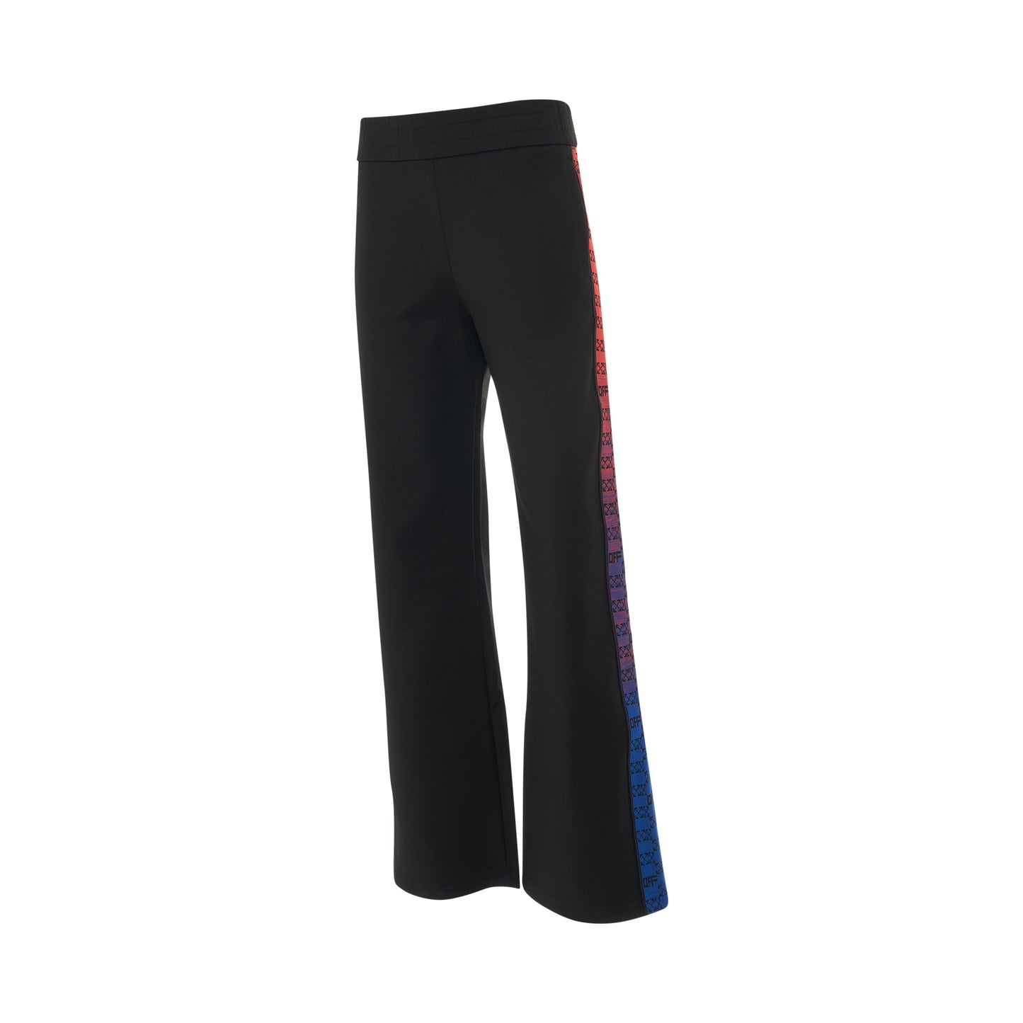 Monogram Logo Band Track Pant in Black/Red