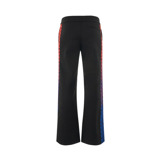 Monogram Logo Band Track Pant in Black/Red