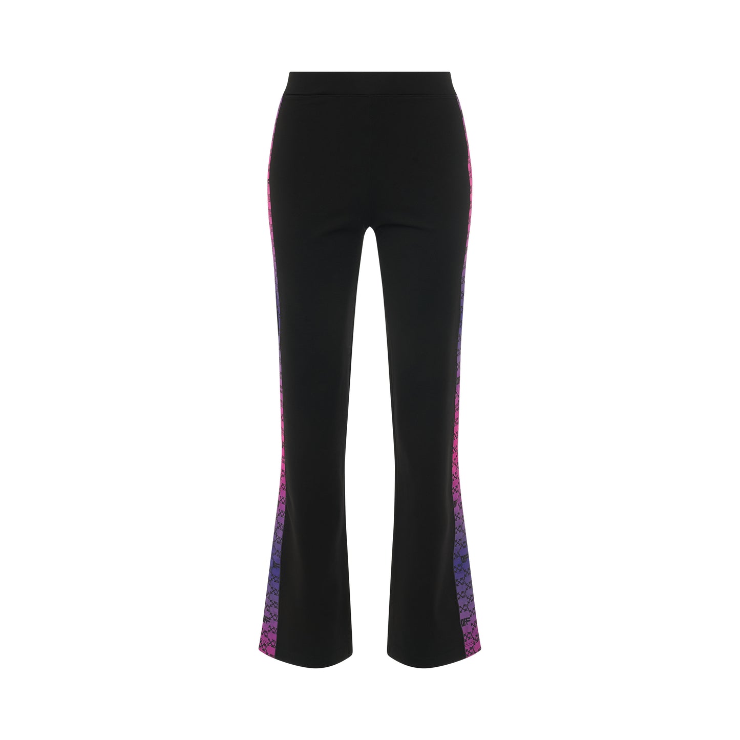 Monogram Band Split Track Pant in Black