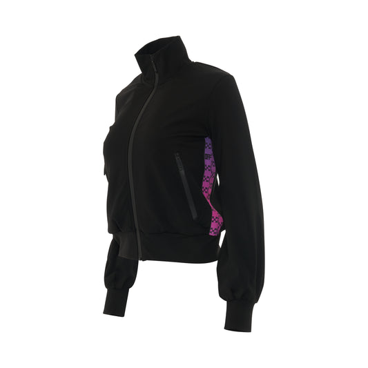 Monogram Band Track Jacket in Black