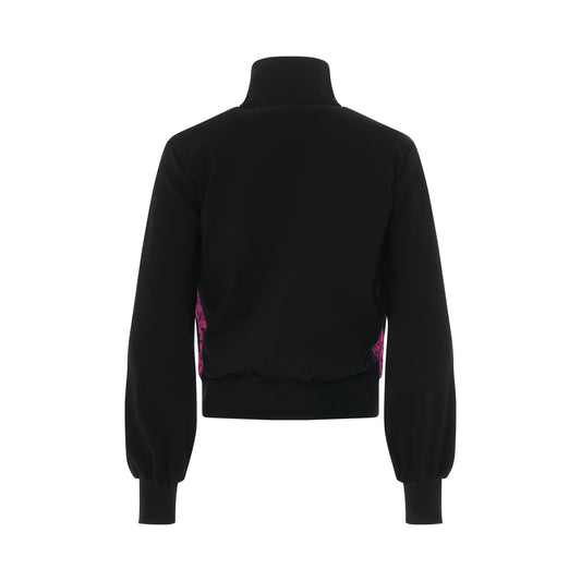 Monogram Band Track Jacket in Black