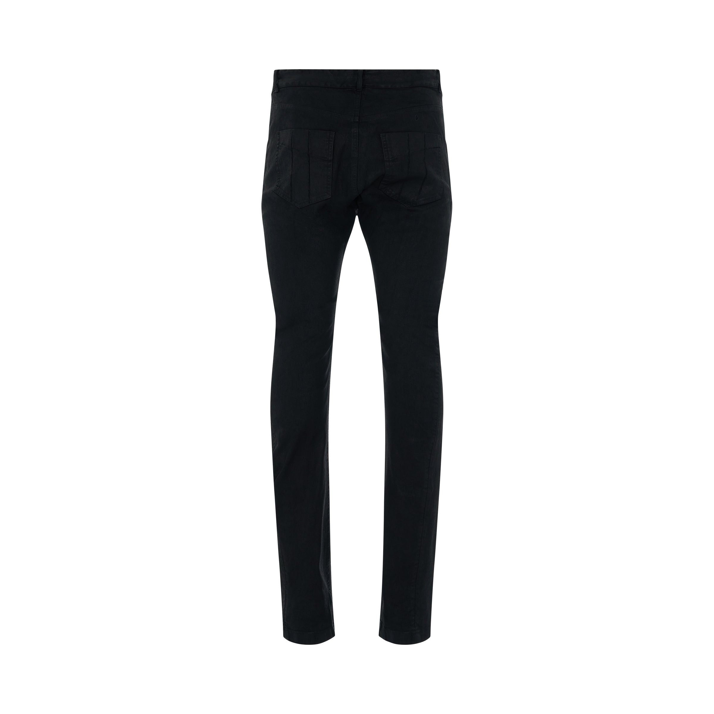 Men's Black Jeans-Men's Slim-fit Stretch Jeans In Black