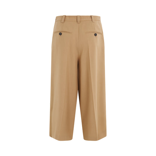 Wide Leg Cropped Trousers in Dijon