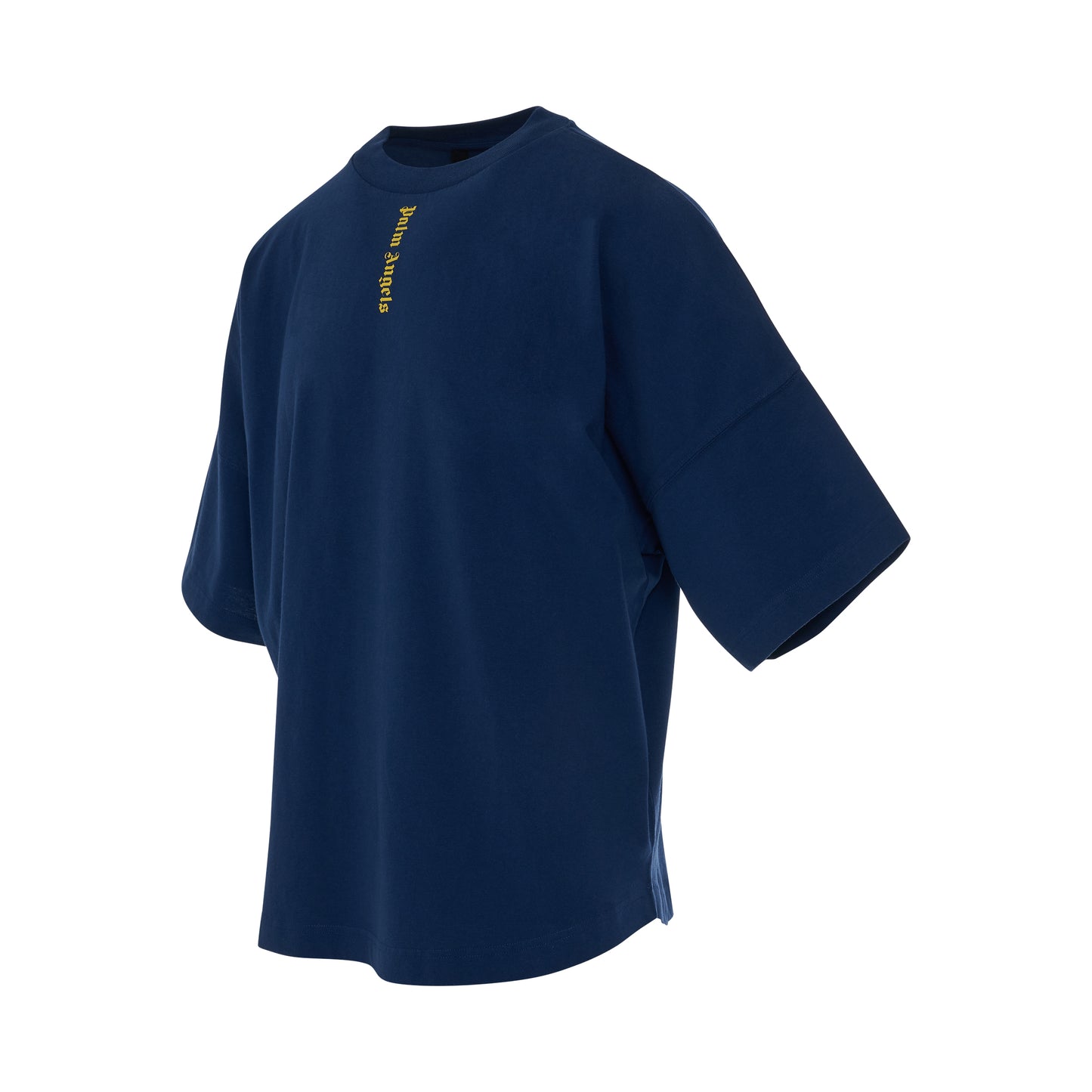 NS Logo Over T-Shirt in Navy Blue/Yellow