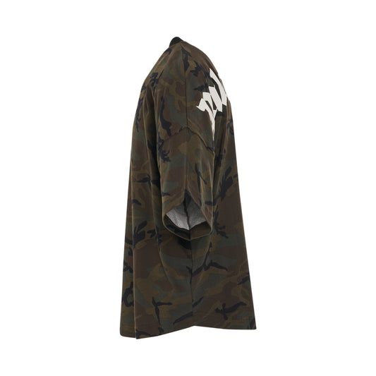 Camo Classic Logo Oversize T-Shirt in Military/Black