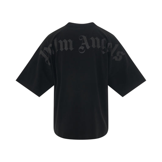 Glitter Classic Logo Oversize T-Shirt in Black