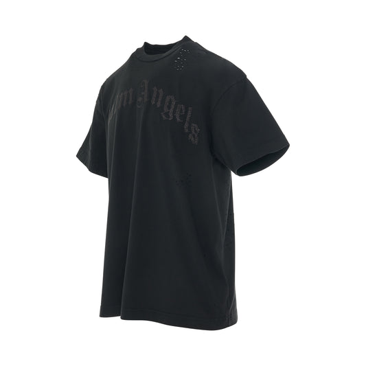 Glittered Logo Classic T-Shirt in Black