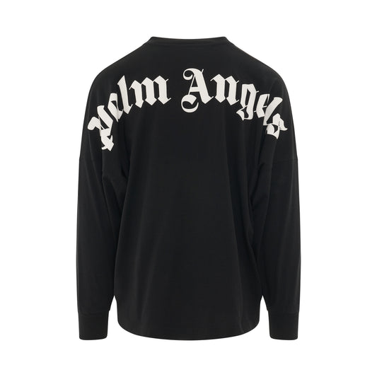 Classic Logo Oversize Long Sleeve T-Shirt in Black/White