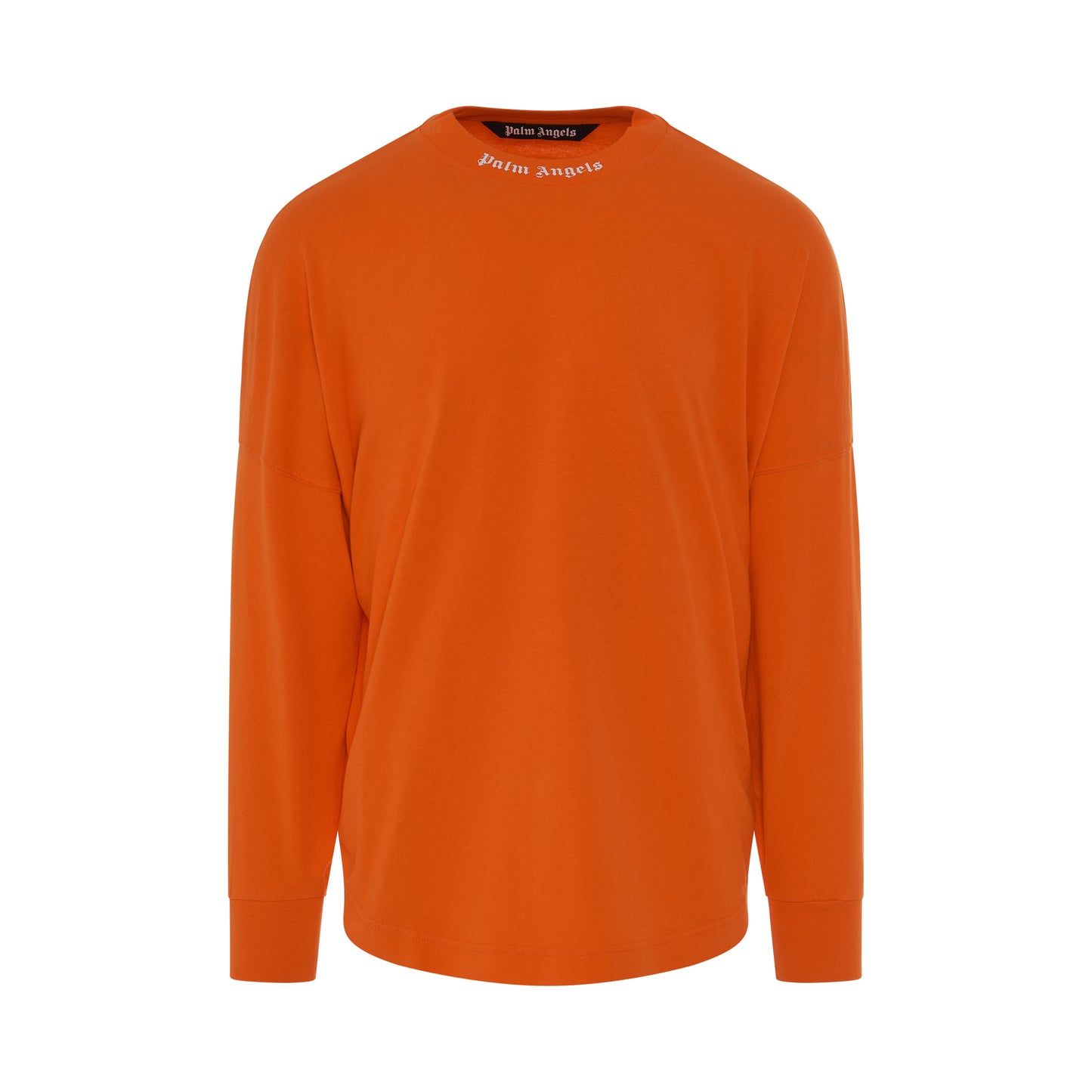 Classic Logo Over T-Shirt Long Sleeves in Orange/White