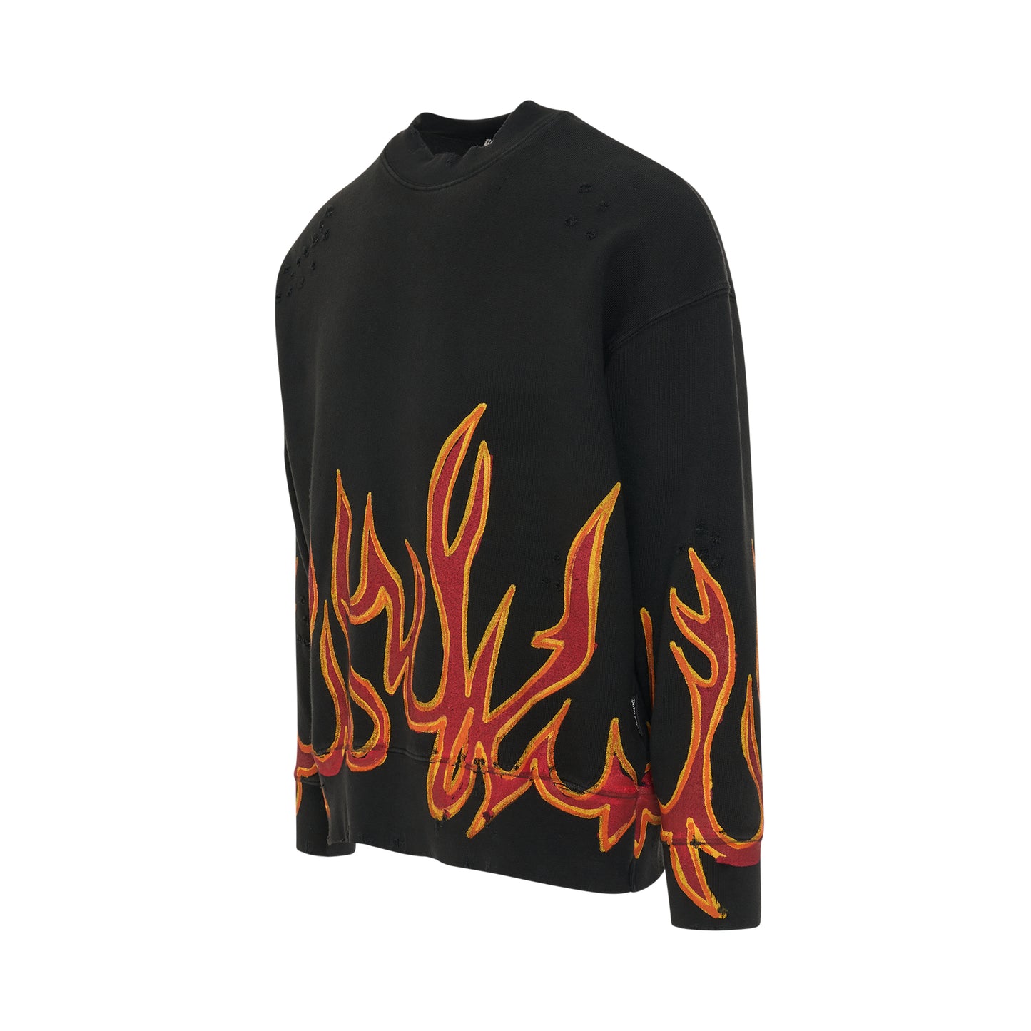 GD Graffiti Flames Crewneck in Black/Red