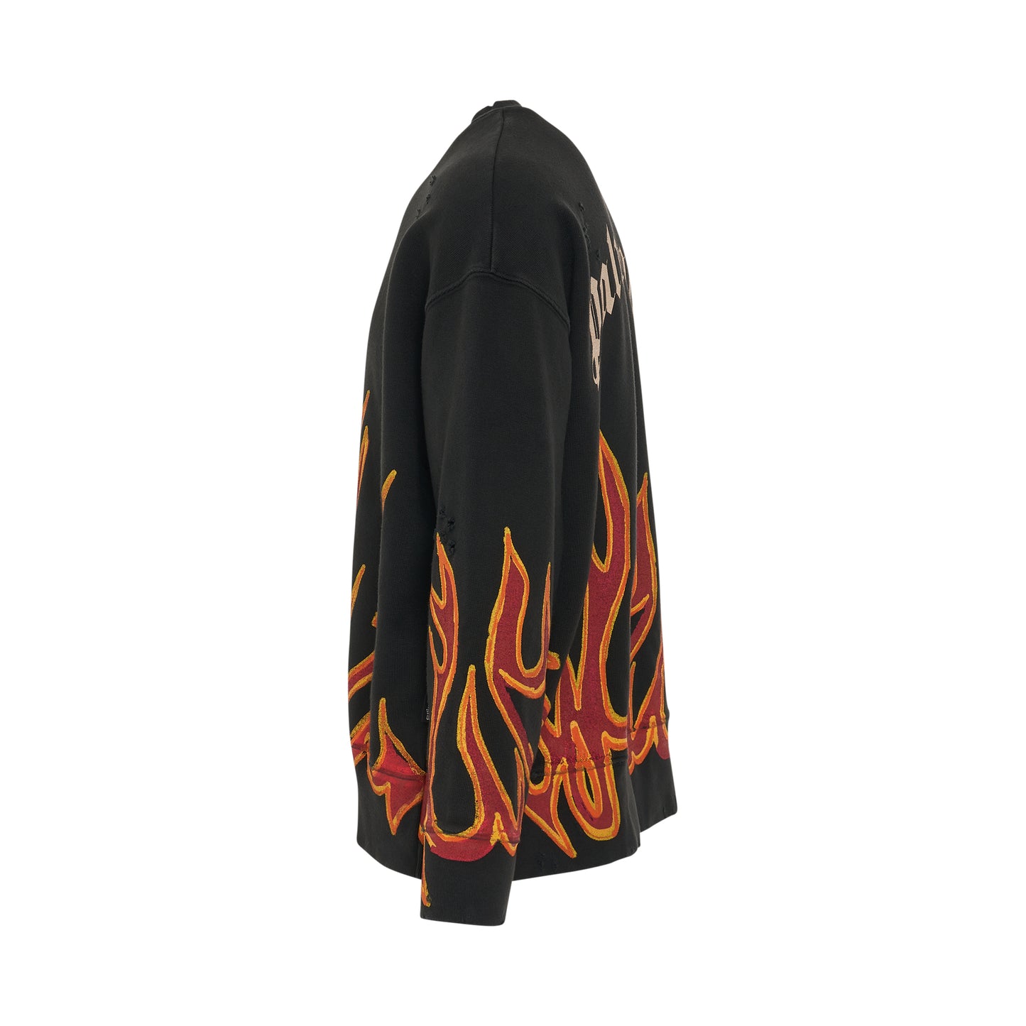 GD Graffiti Flames Crewneck in Black/Red