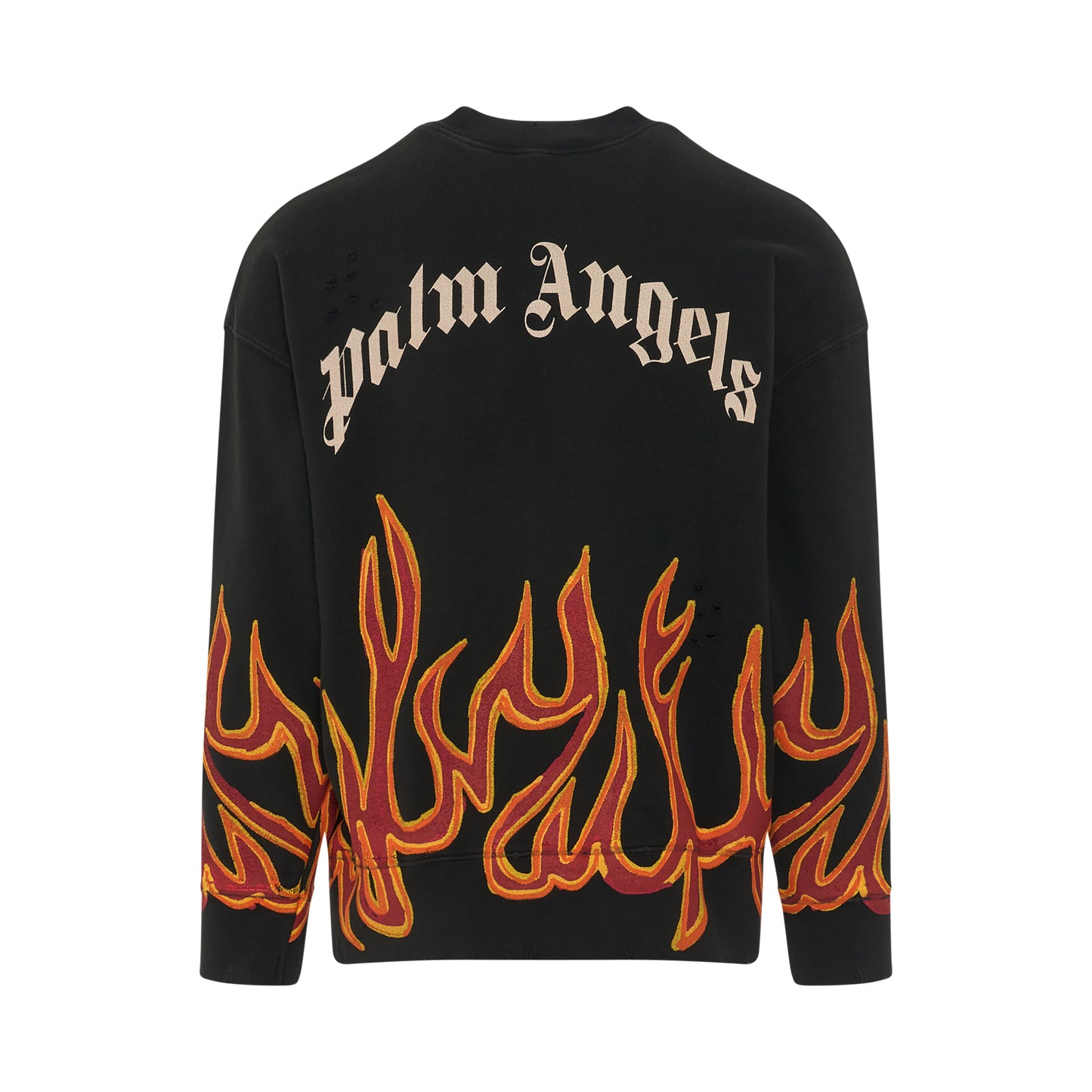 GD Graffiti Flames Crewneck in Black/Red