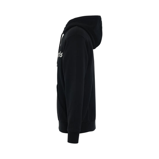 St Moritz Heart Sprayed Hoodie in Black