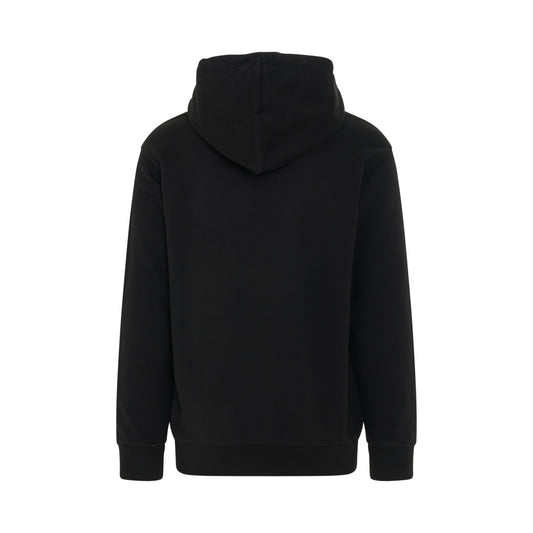 Rhinestone Sprayed Hoodie in Black