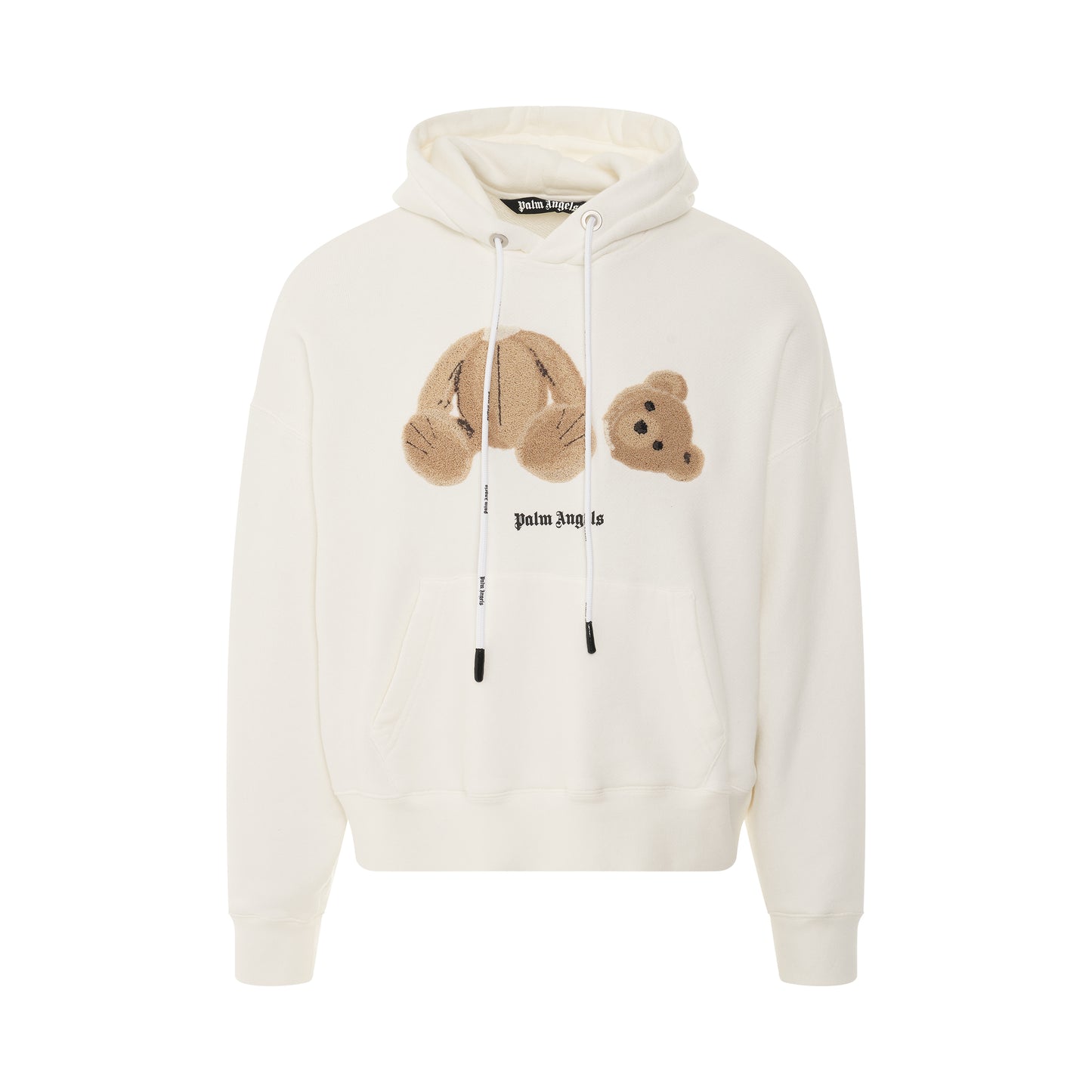 PA Bear Hoodie in Off White/Brown