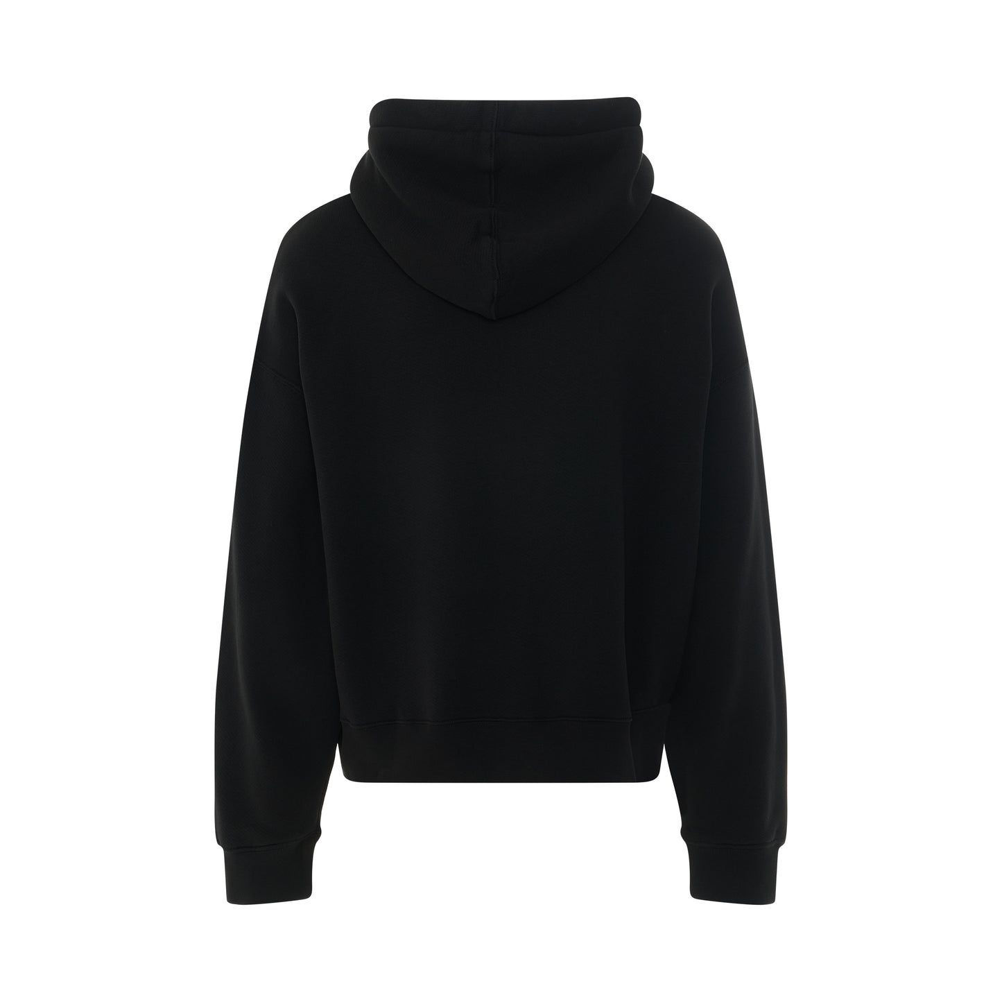 Curved Logo Hoodie in Black/White