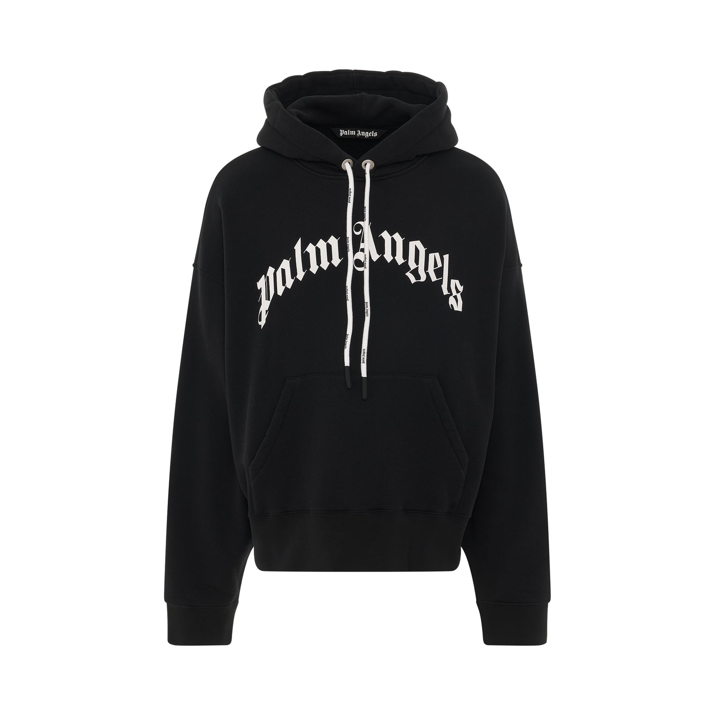 PA Curved Logo Hoodie in Black/White