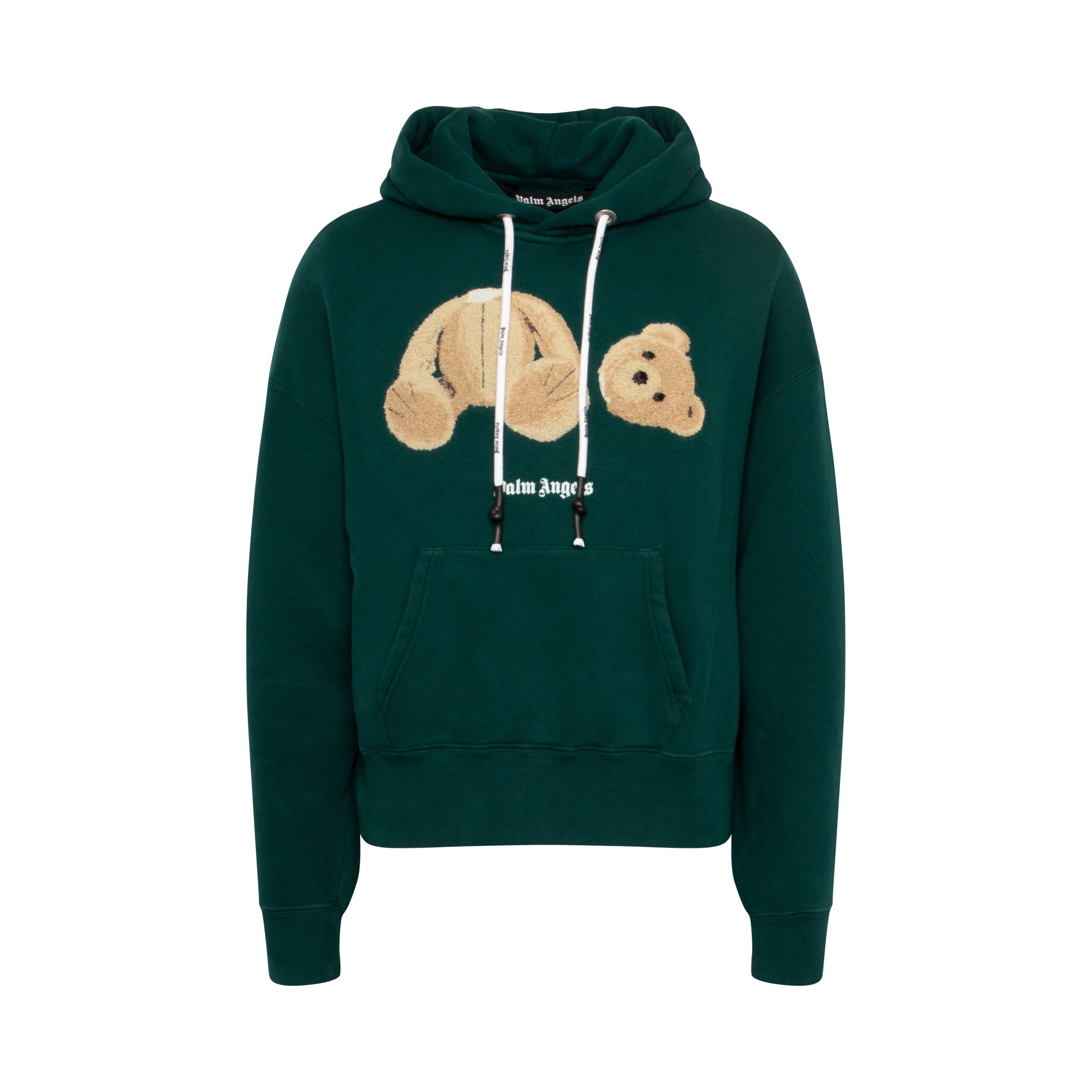 Bear Hoodie in Green/Brown