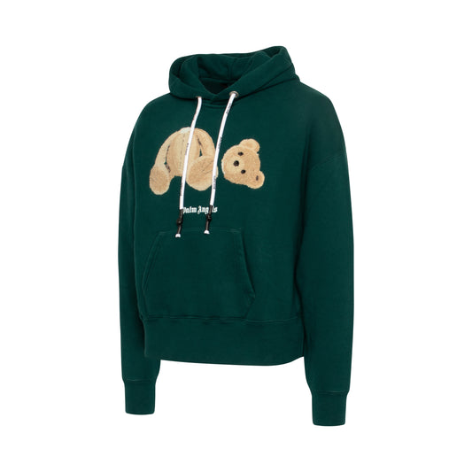 Bear Hoodie in Green/Brown