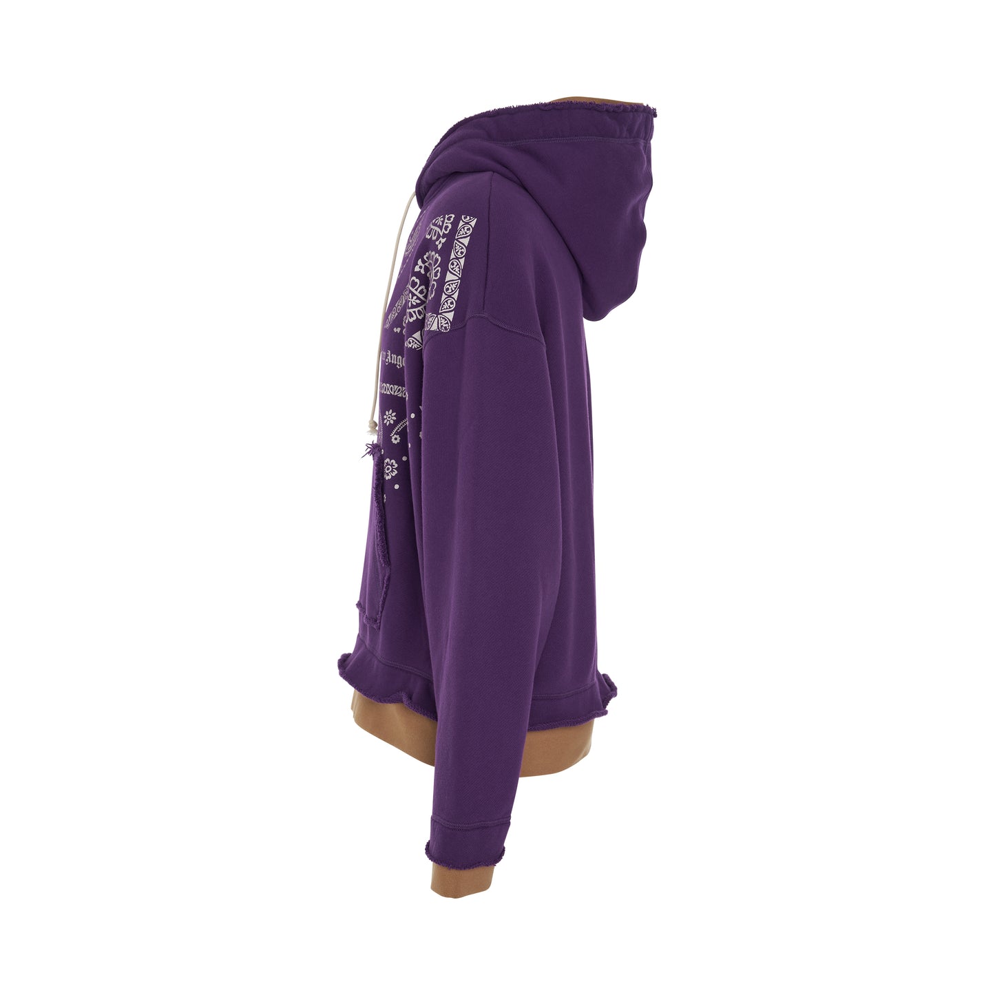 Dl Bandana Print Hoodie in Purple