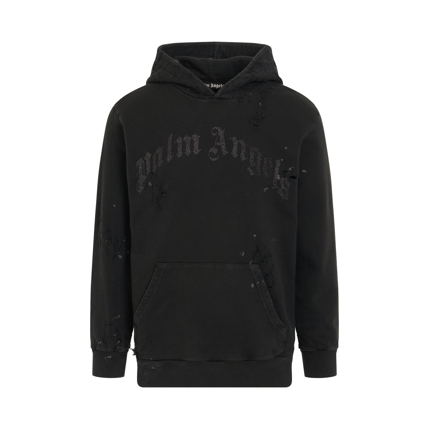 GD Glittered Logo Hoodie in Black