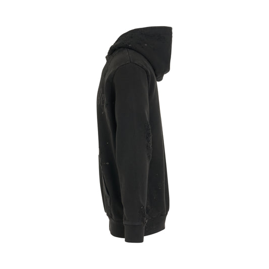 GD Glittered Logo Hoodie in Black