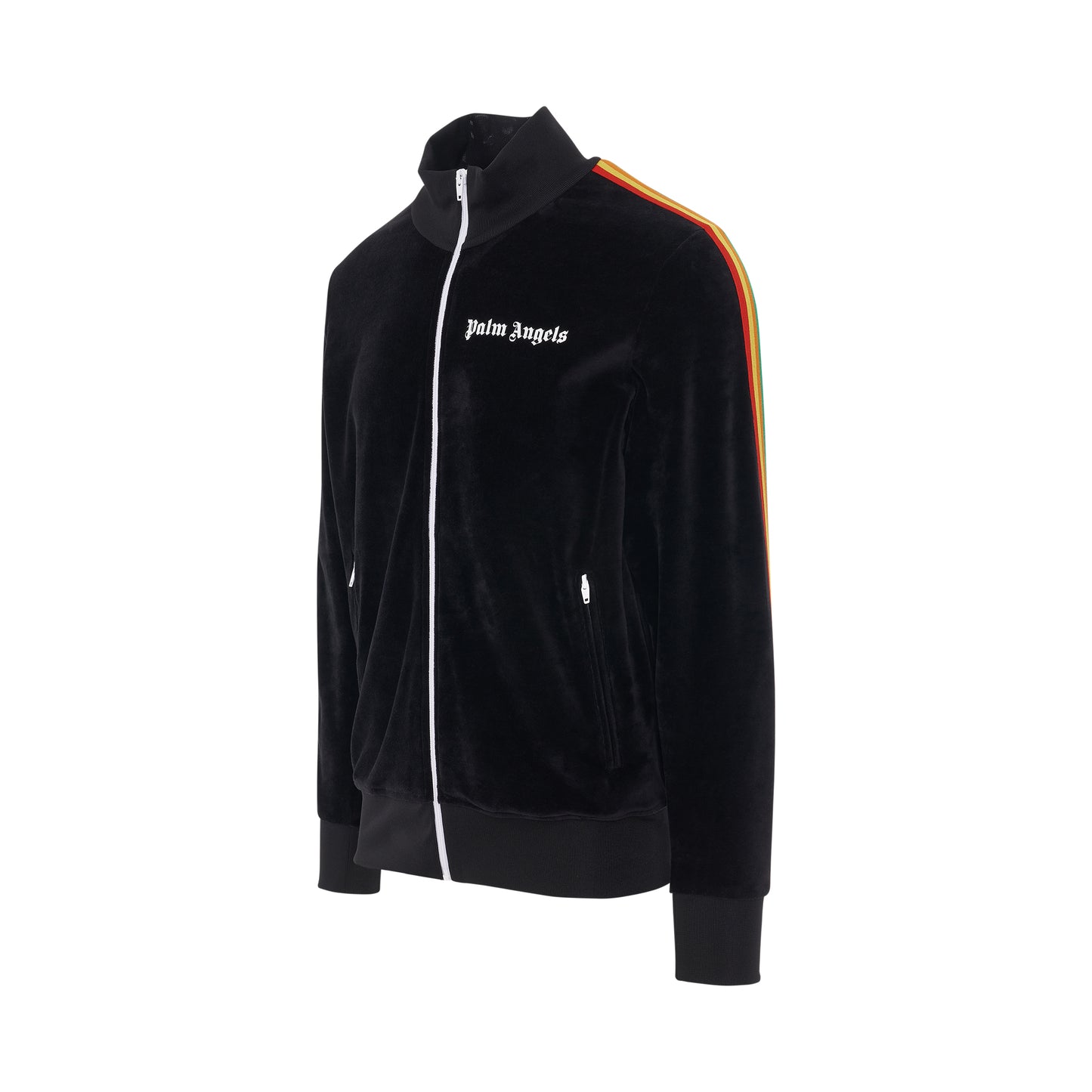 PA Rainbow Chenille Track Jacket in Black/White