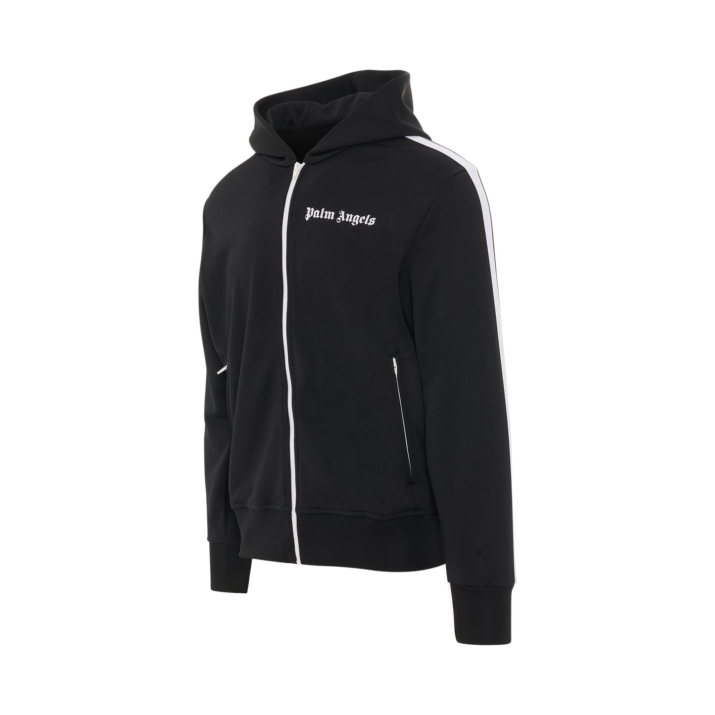 Track Hoodie in Black/White