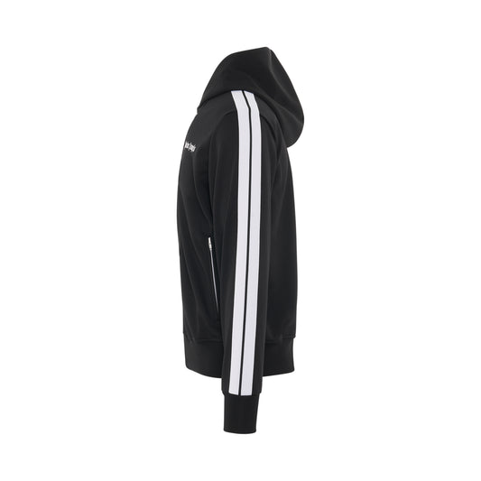 Track Hoodie in Black/White