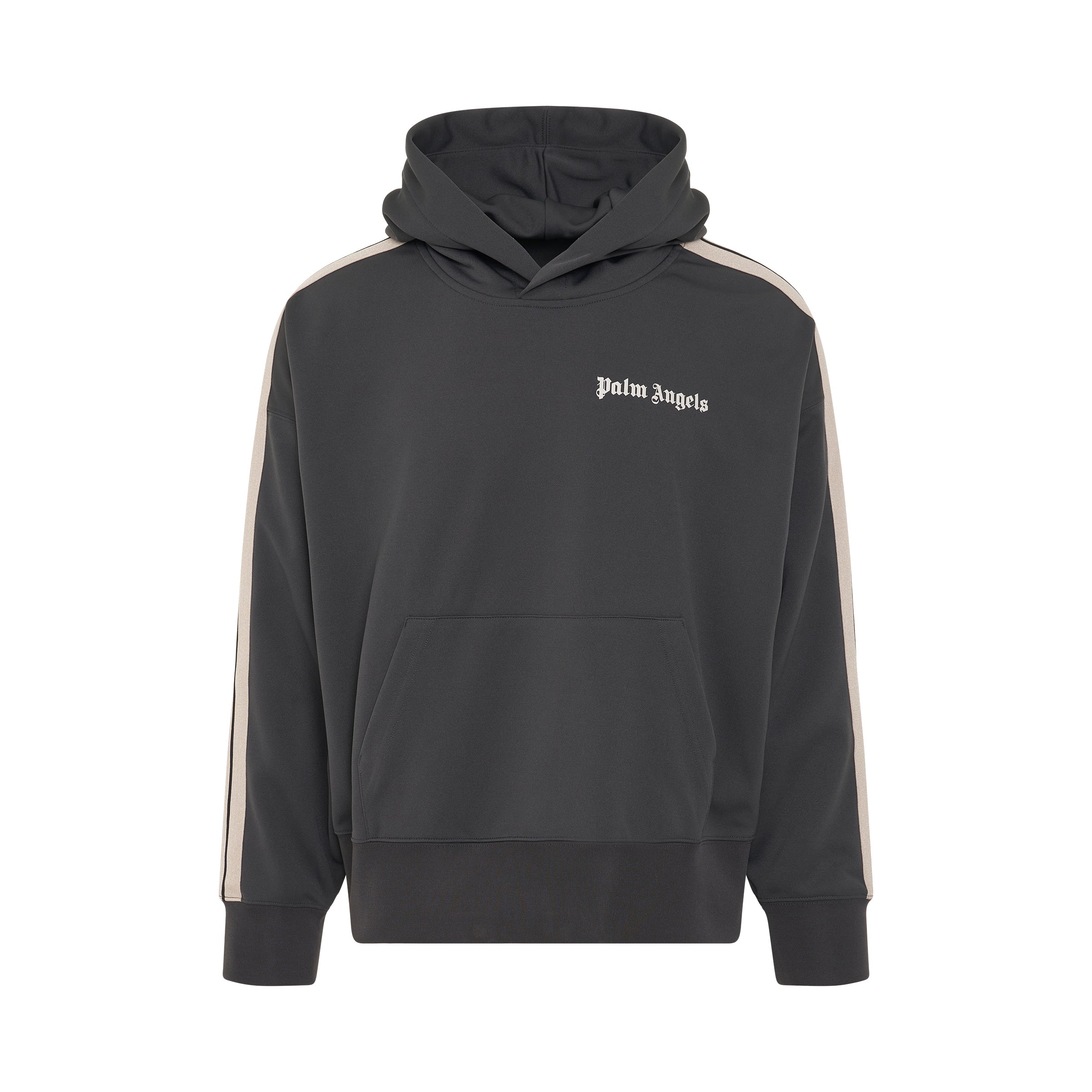 Classic Track Hoodie in Dark Grey/Off White