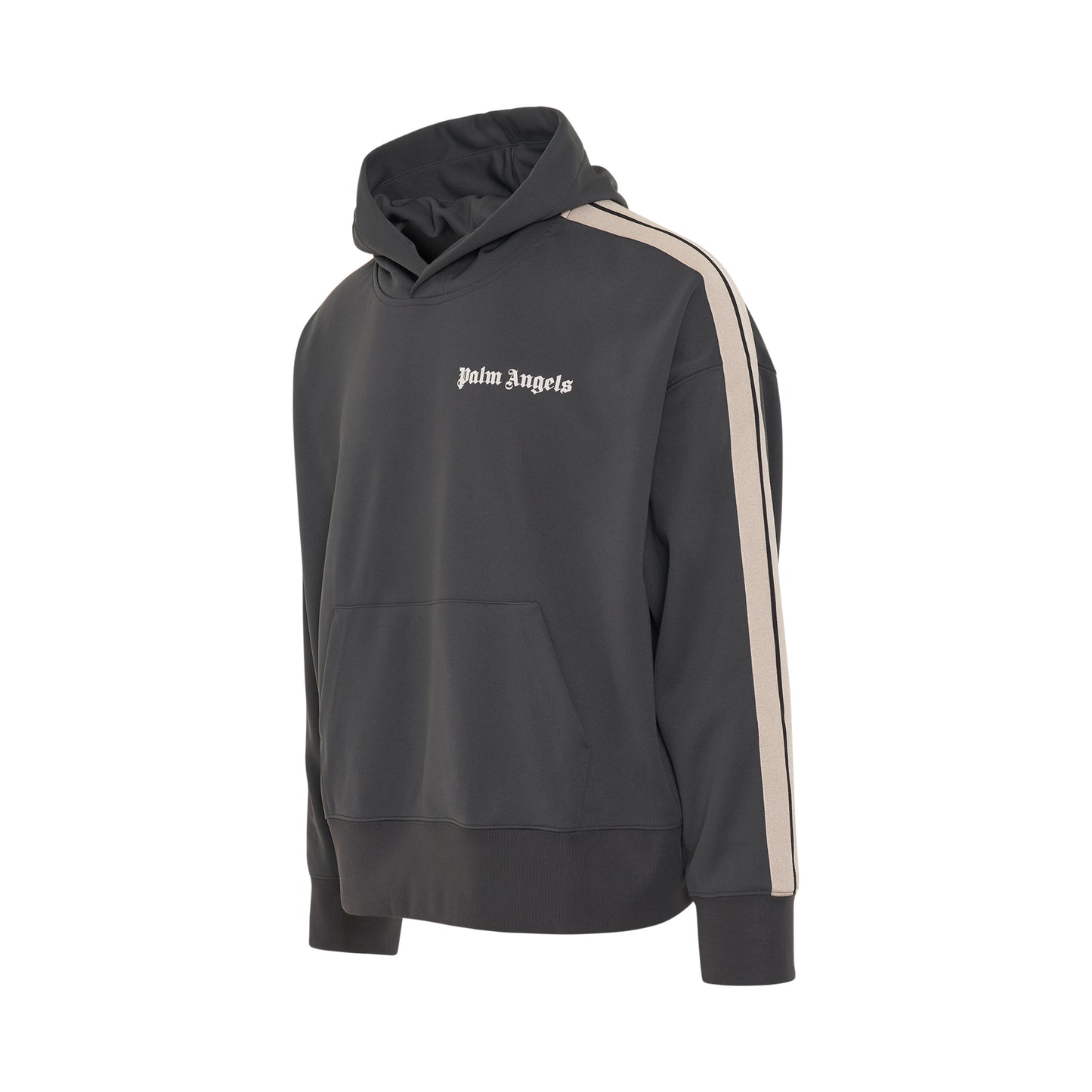 Classic Track Hoodie in Dark Grey/Off White