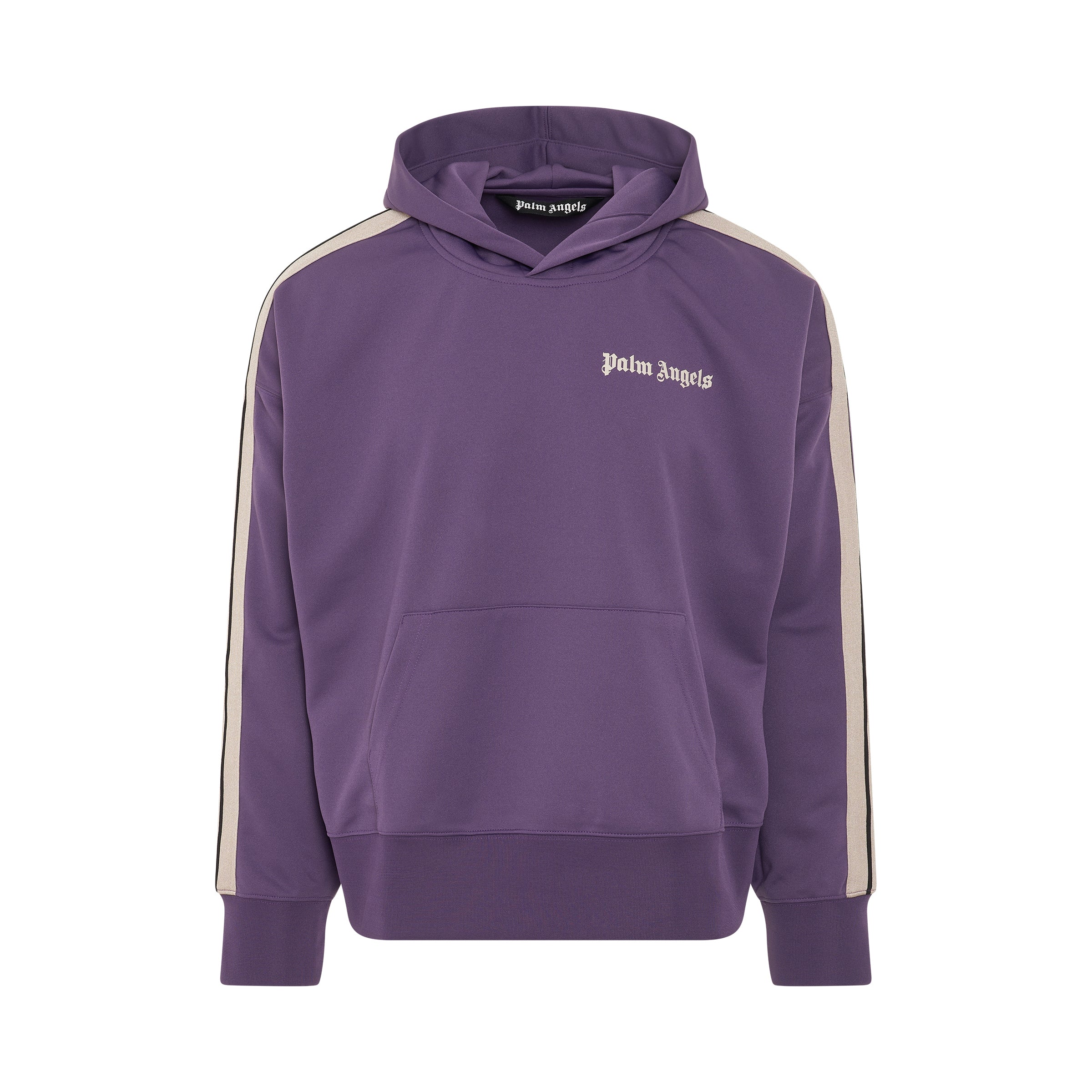 Track Hoodie in Purple/Off White