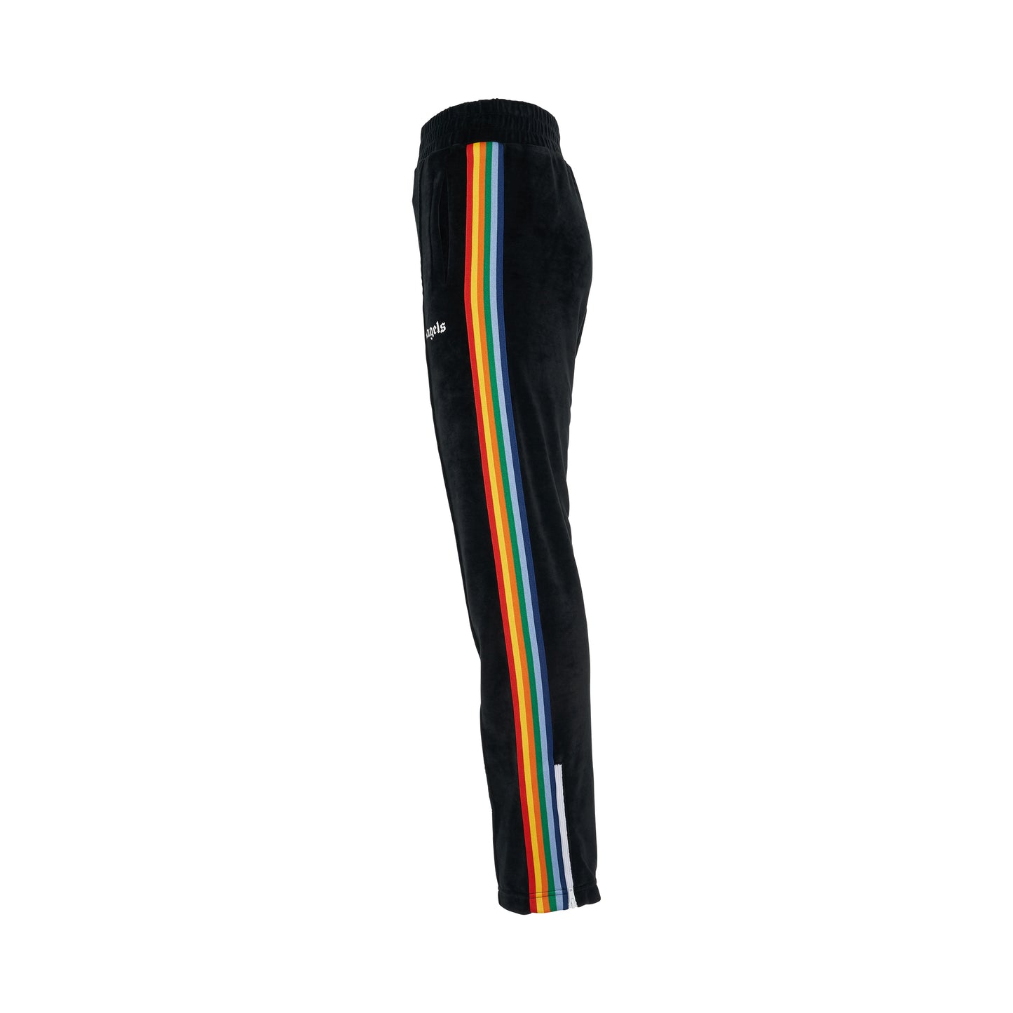 Rainbow Chenille Track Pants in Black
