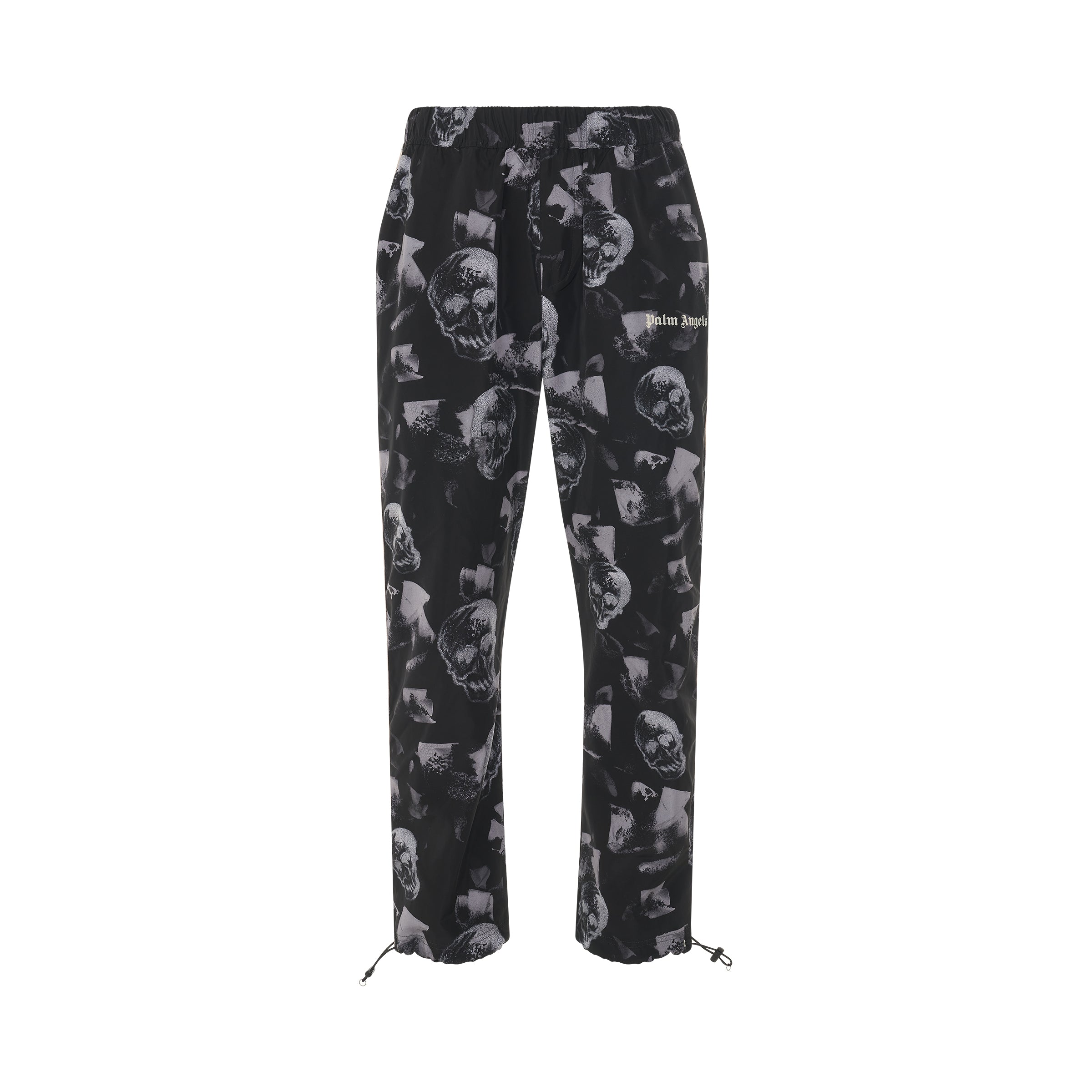 Skulls Print Aftersport Pants in Black/White