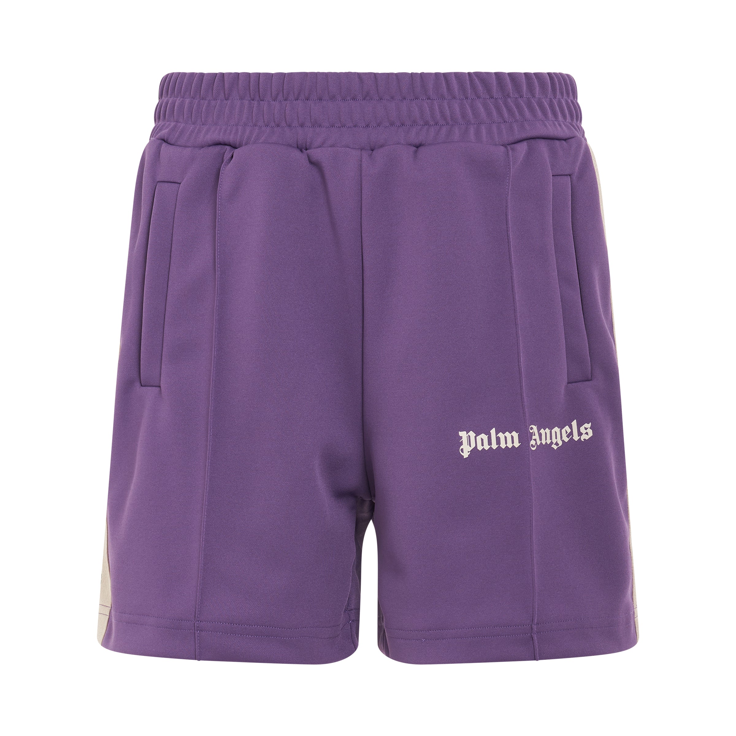 Track Shorts in Purple/Off White