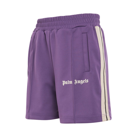 Track Shorts in Purple/Off White