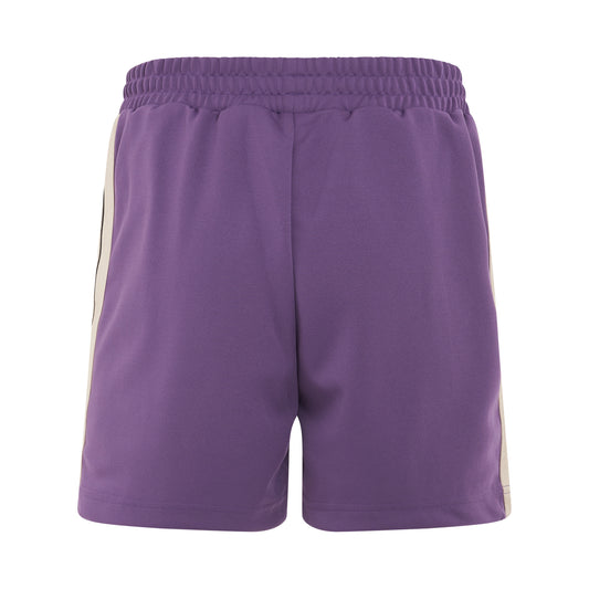 Track Shorts in Purple/Off White