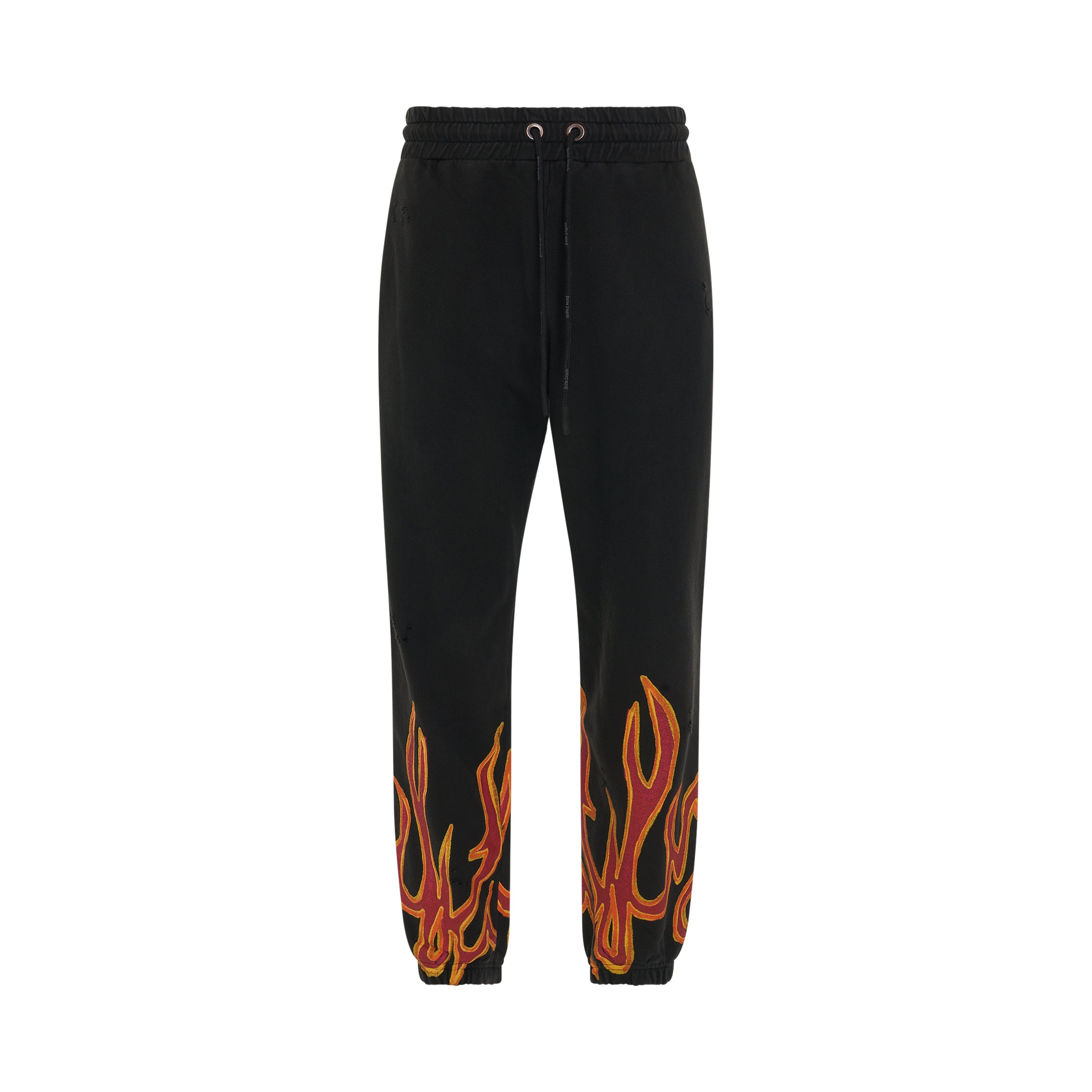 GD Graffiti Flames Sweatpants in Black/Red