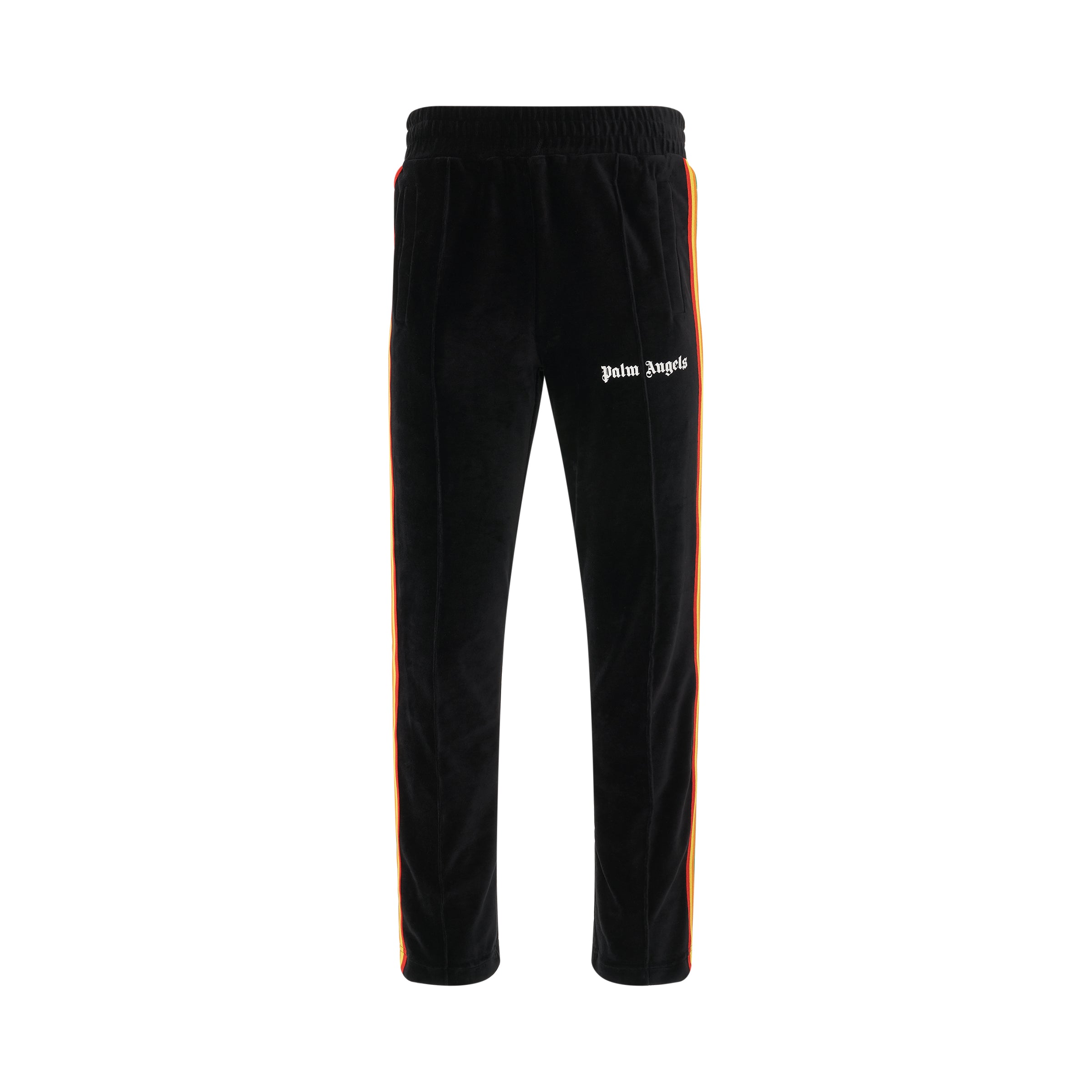 Rainbow Chenille Track Pants in Black/White