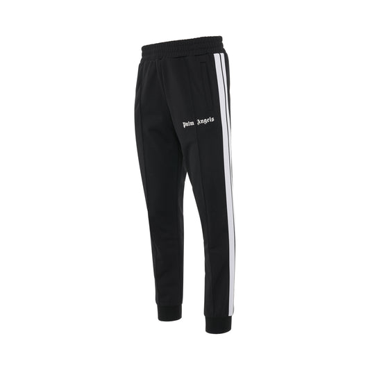 Ankle Rib Track Pants in Black/White