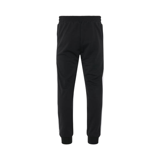 Ankle Rib Track Pants in Black/White