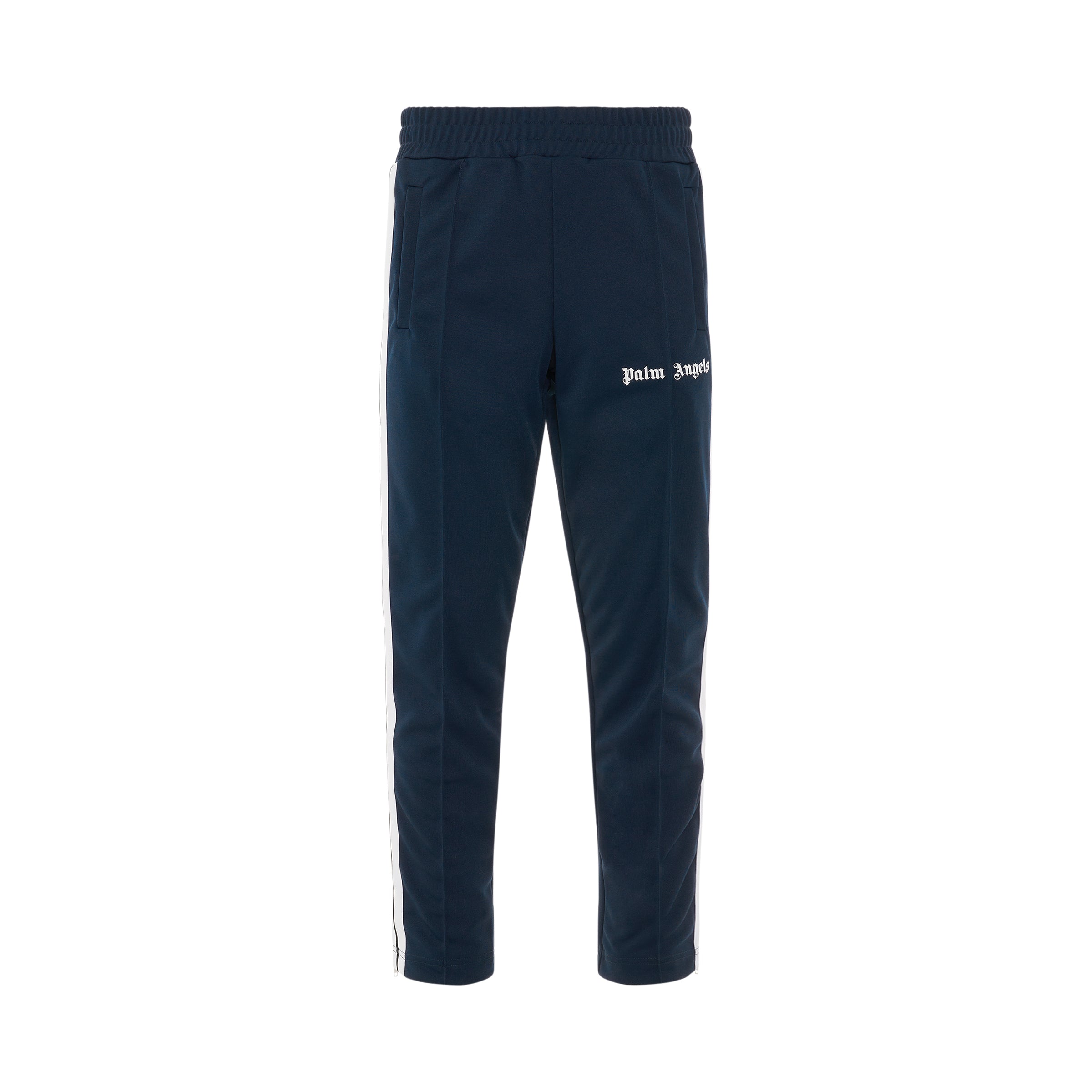 PA Slim Track Pants in Navy Blue/White