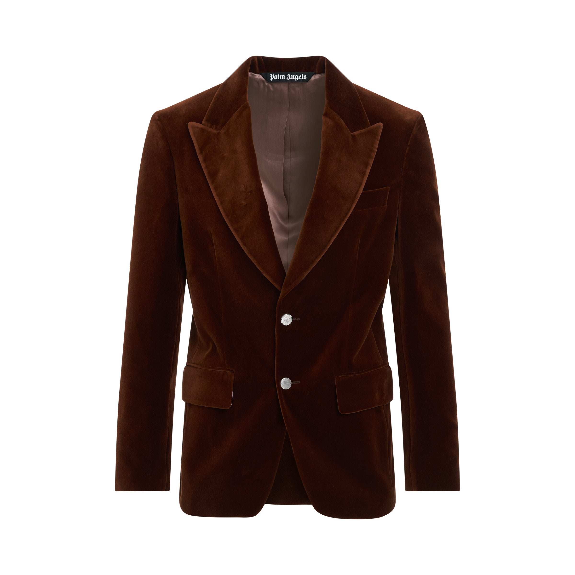 Velvet Suit Blazer in Brown