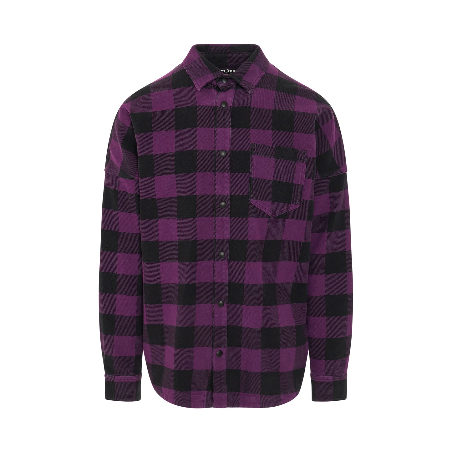 Classic Logo Overshirt in Purple/White